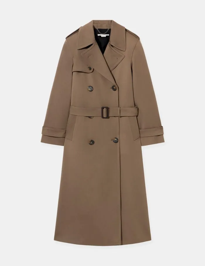 Women Stella McCartney Coats And Jackets Oversized Belted Trench Coat Mud