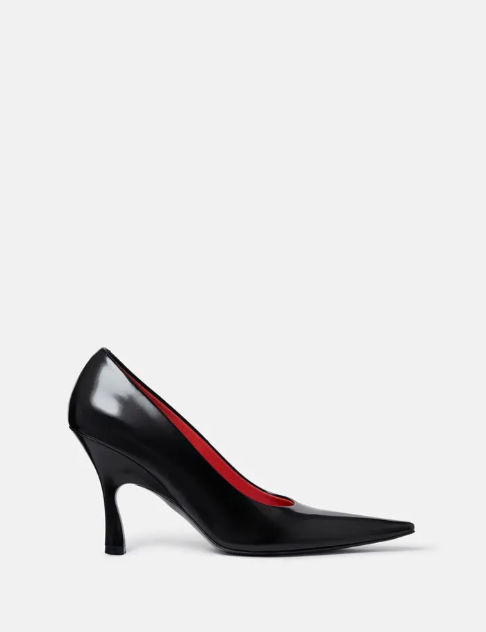 Women Stella McCartney Heels Elsa PointedToe Pump Pitch Black