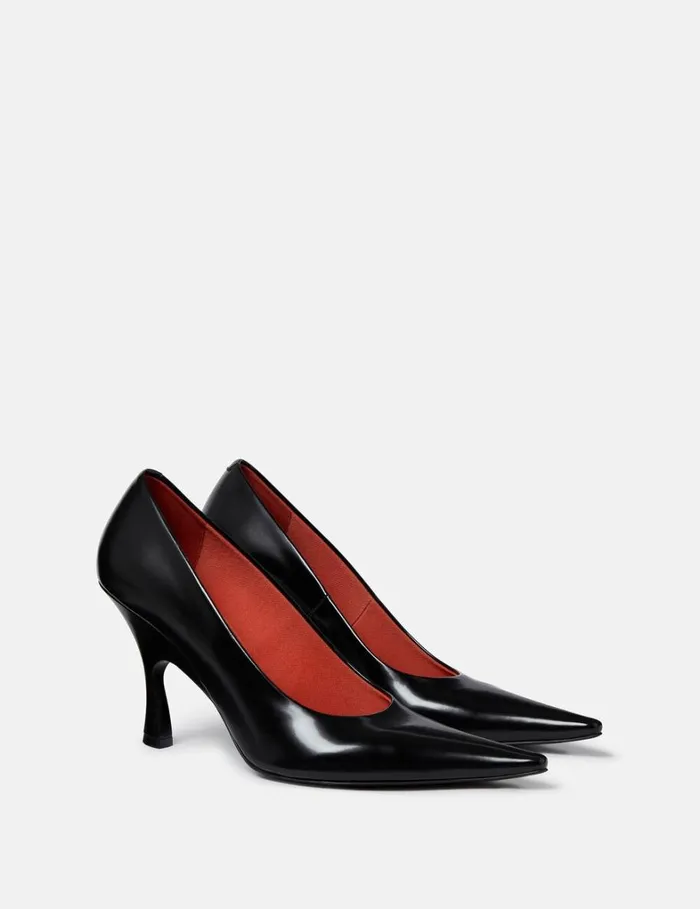 Women Stella McCartney Heels Elsa PointedToe Pump Pitch Black Women Stella McCartney Heels Elsa PointedToe Pump Pitch Black