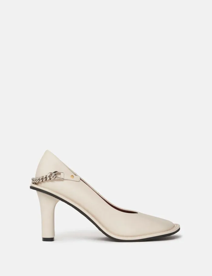 Women Stella McCartney Heels Ryder Falabella Chain Heels Pure White