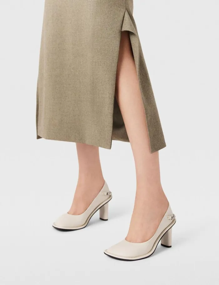 Women Stella McCartney Heels Ryder Falabella Chain Heels Pure White Women Stella McCartney Heels Ryder Falabella Chain Heels Pure White