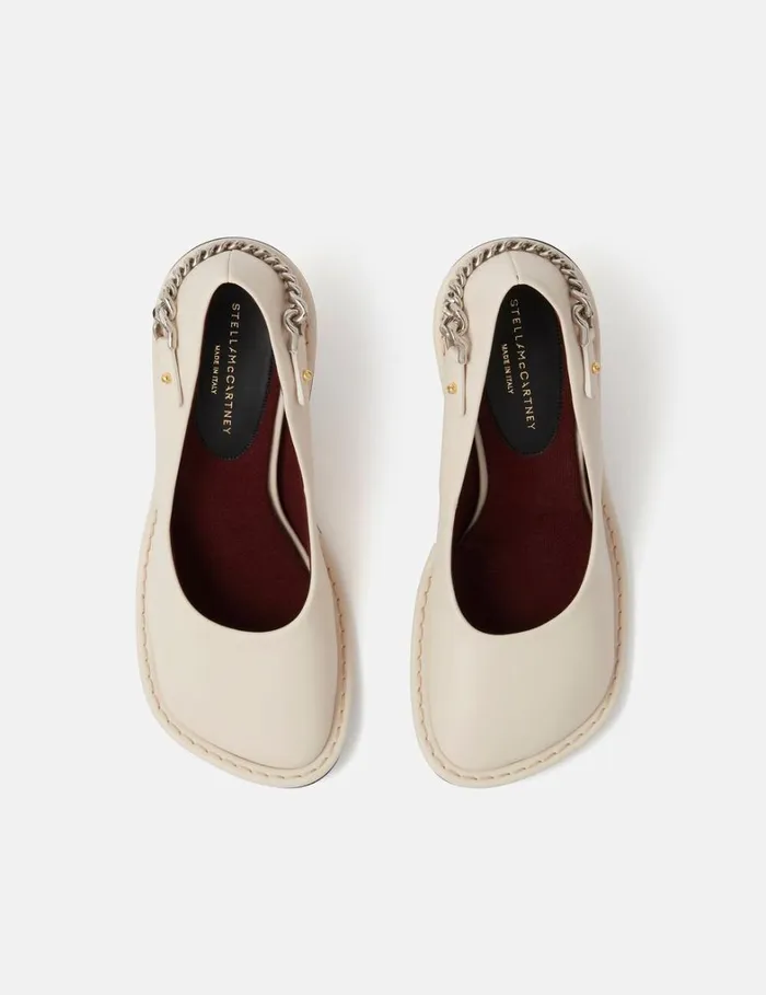 Women Stella McCartney Heels Ryder Falabella Chain Heels Pure White Women Stella McCartney Heels Ryder Falabella Chain Heels Pure White