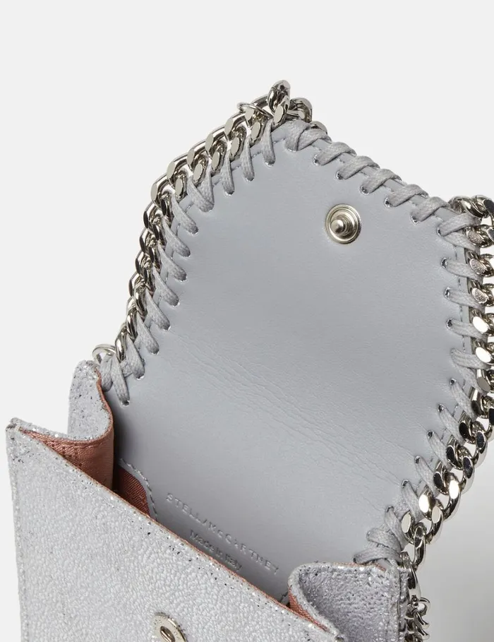 Women Stella McCartney Iconic Falabella Falabella Crossbody Phone Pouch Silver Women Stella McCartney Iconic Falabella Falabella Crossbody Phone Pouch Silver