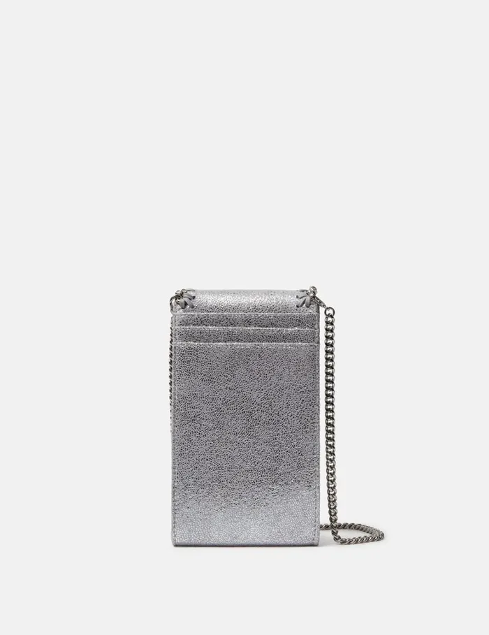 Women Stella McCartney Iconic Falabella Falabella Crossbody Phone Pouch Silver Women Stella McCartney Iconic Falabella Falabella Crossbody Phone Pouch Silver