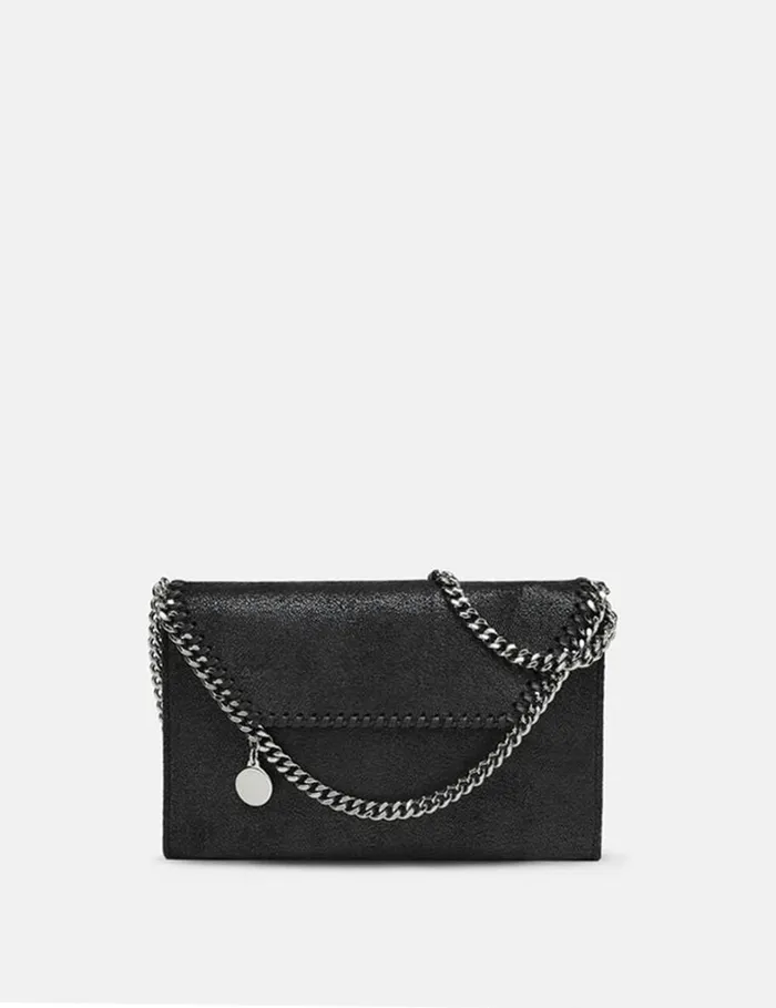 Women Stella McCartney Iconic Falabella Falabella Wallet Crossbody Bag Black