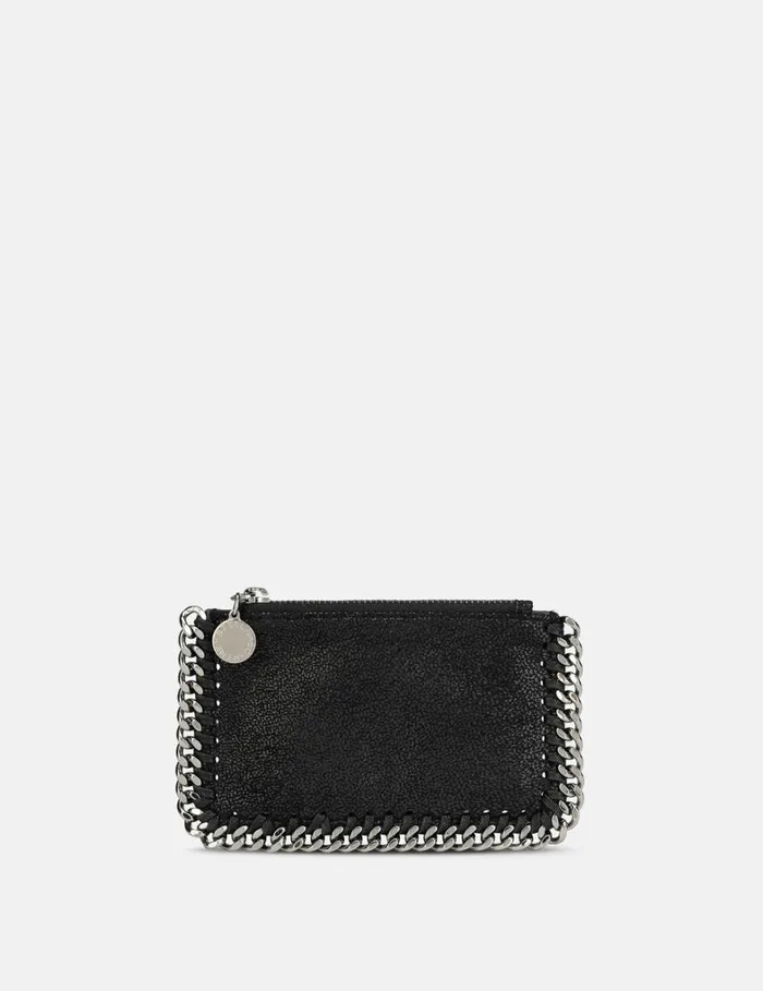 Women Stella McCartney Iconic Falabella Falabella Zipper Cardholder Black