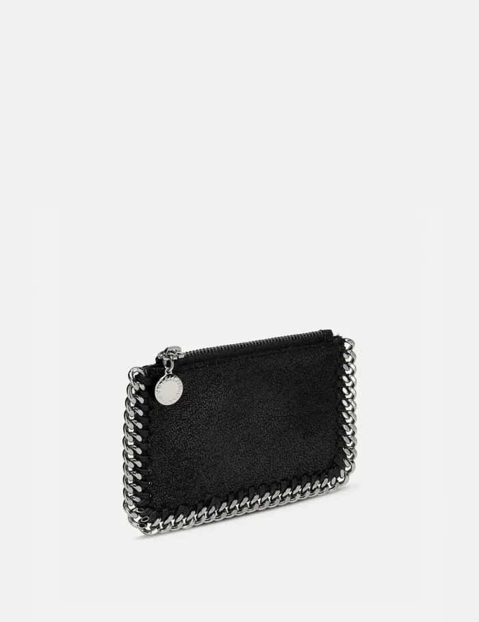 Women Stella McCartney Iconic Falabella Falabella Zipper Cardholder Black Women Stella McCartney Iconic Falabella Falabella Zipper Cardholder Black
