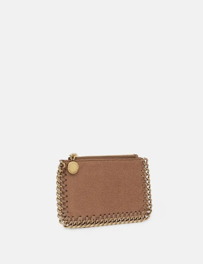 Women Stella McCartney Iconic Falabella Falabella Zipper Cardholder Pecan Brown Women Stella McCartney Iconic Falabella Falabella Zipper Cardholder Pecan Brown