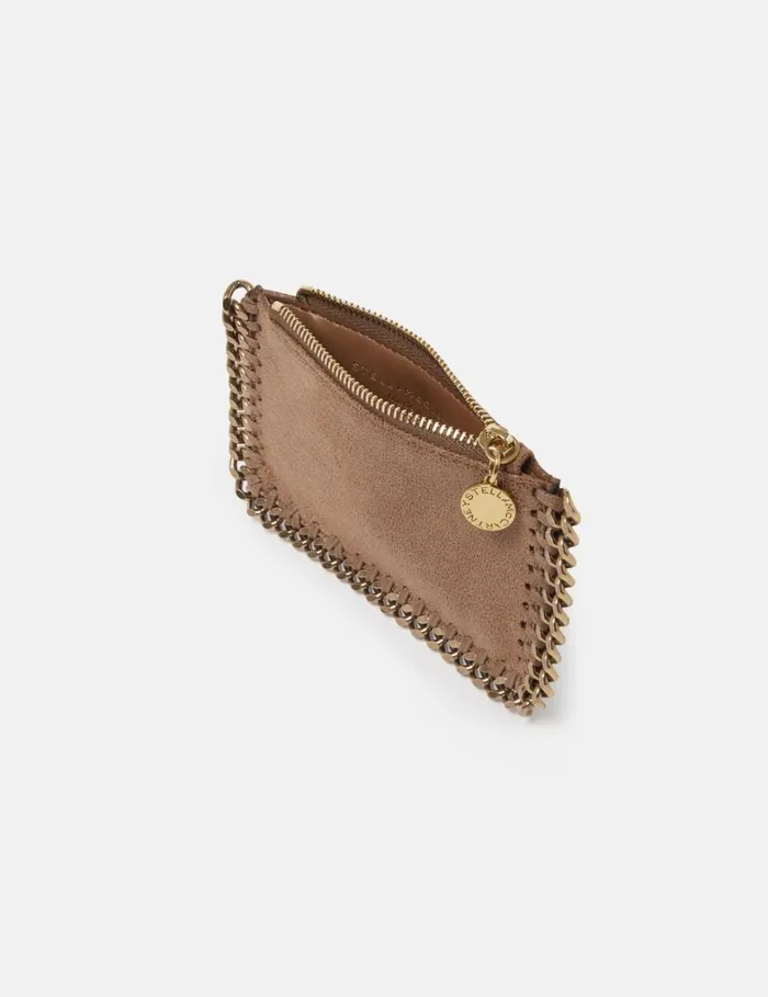 Women Stella McCartney Iconic Falabella Falabella Zipper Cardholder Pecan Brown Women Stella McCartney Iconic Falabella Falabella Zipper Cardholder Pecan Brown