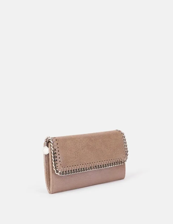Women Stella McCartney Long Wallets Falabella Flap Continental Pearlescent Wallet Pink Pearl Women Stella McCartney Long Wallets Falabella Flap Continental Pearlescent Wallet Pink Pearl