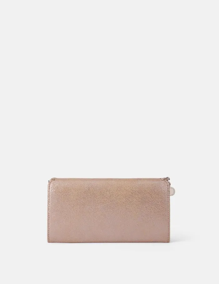 Women Stella McCartney Long Wallets Falabella Flap Continental Pearlescent Wallet Pink Pearl Women Stella McCartney Long Wallets Falabella Flap Continental Pearlescent Wallet Pink Pearl