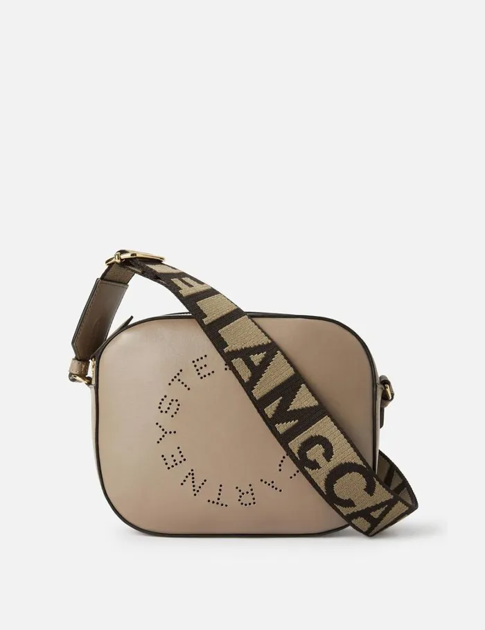 Women Stella McCartney Mini Bags And Clutches Logo Crossbody Camera Bag Moss
