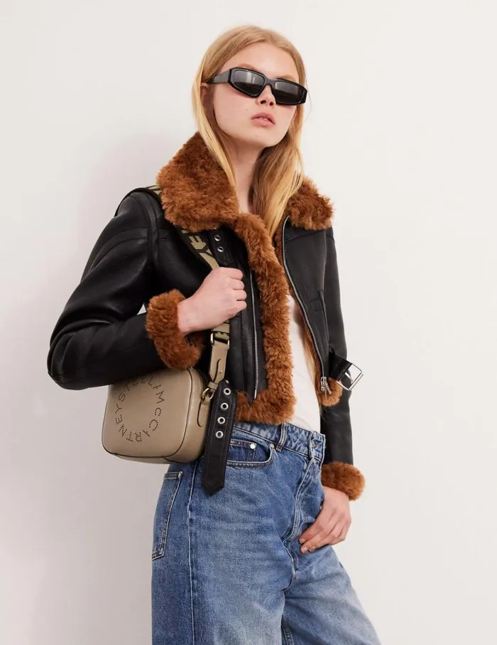 Women Stella McCartney Mini Bags And Clutches Logo Crossbody Camera Bag Moss Women Stella McCartney Mini Bags And Clutches Logo Crossbody Camera Bag Moss