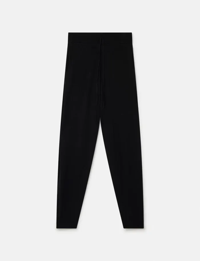 Women Stella McCartney Pants And Shorts MidRise Tapered Sweatpants Black