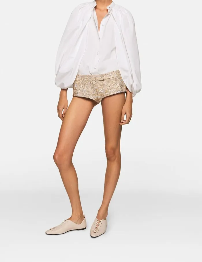 Women Stella McCartney Shirts And Tops CapeSleeve Cotton Shirt Pure White Women Stella McCartney Shirts And Tops CapeSleeve Cotton Shirt Pure White