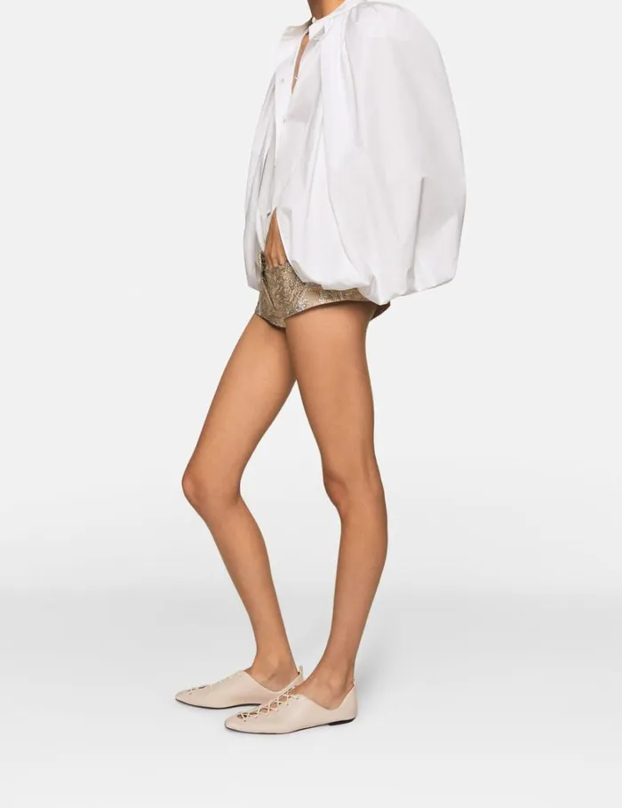 Women Stella McCartney Shirts And Tops CapeSleeve Cotton Shirt Pure White Women Stella McCartney Shirts And Tops CapeSleeve Cotton Shirt Pure White