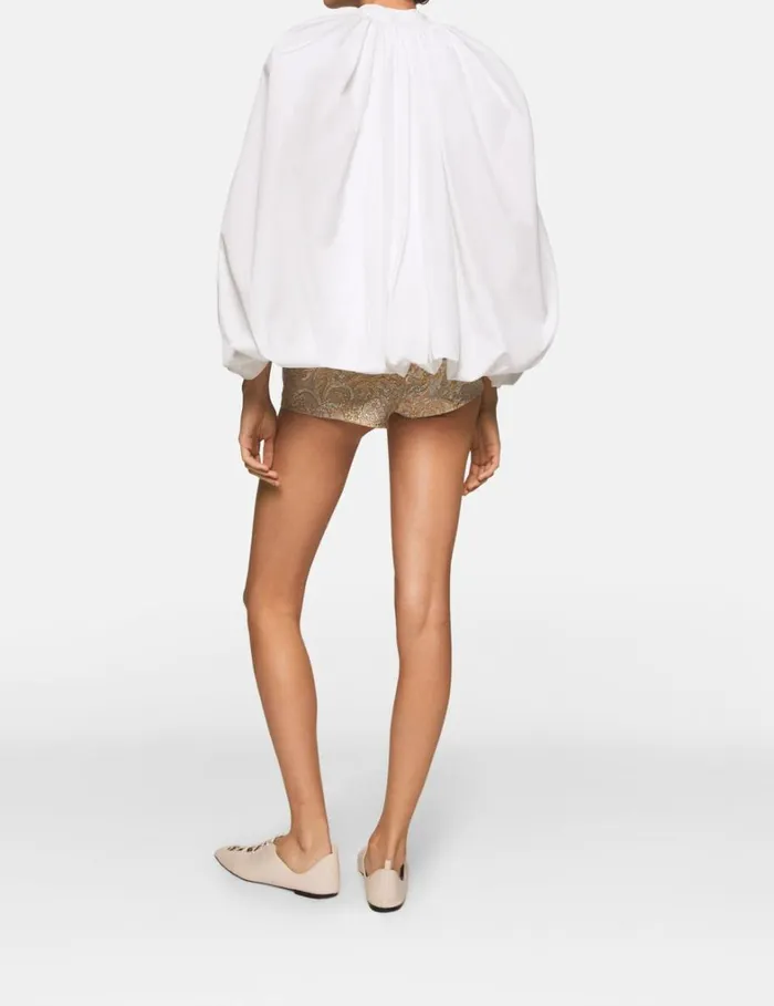 Women Stella McCartney Shirts And Tops CapeSleeve Cotton Shirt Pure White Women Stella McCartney Shirts And Tops CapeSleeve Cotton Shirt Pure White