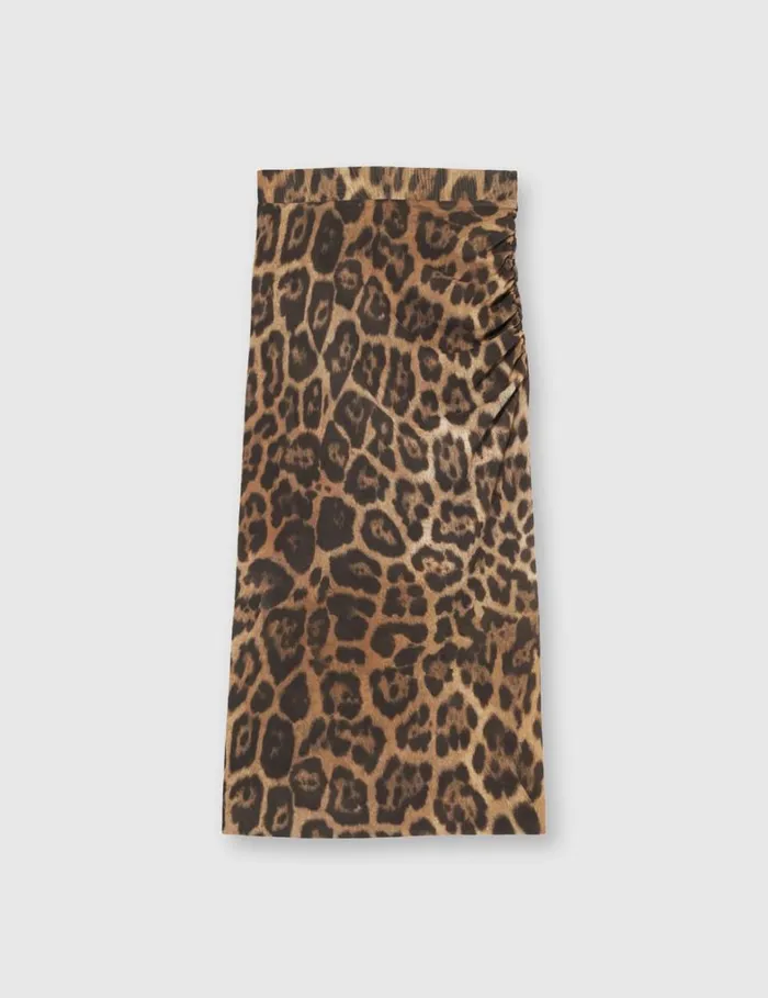 Women Stella McCartney Skirts Leopard MidRise Midi Skirt Leopard Print