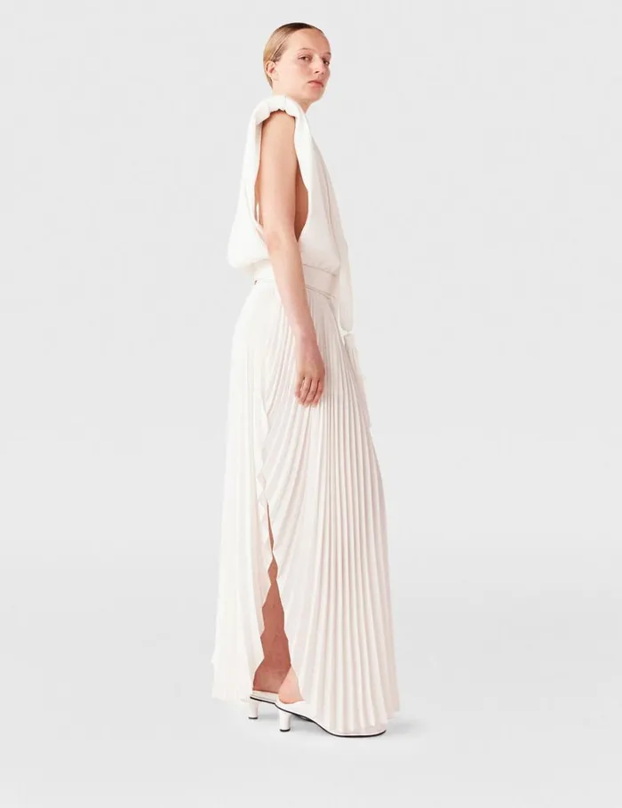 Women Stella McCartney Skirts Pleated MidRise Maxi Skirt Dusty Pink Women Stella McCartney Skirts Pleated MidRise Maxi Skirt Dusty Pink