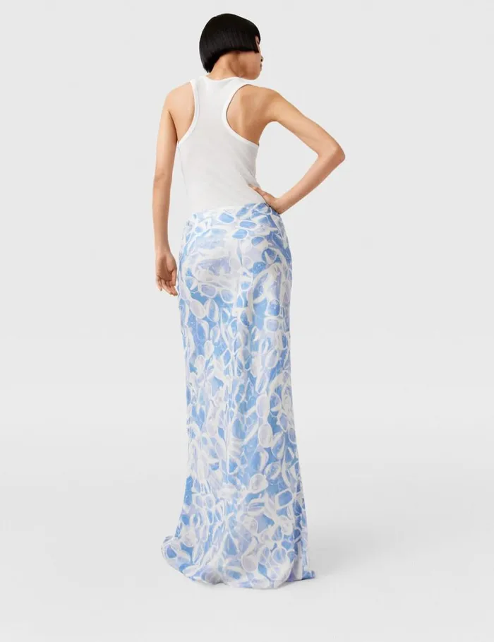 Women Stella McCartney Skirts Sunglasses Print Maxi Skirt Blue Women Stella McCartney Skirts Sunglasses Print Maxi Skirt Blue