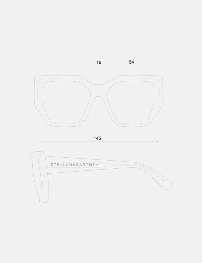 Women Stella McCartney Sunglasses Chunky Square CatEye Sunglasses Glossy Dark Chocolate And Gold Women Stella McCartney Sunglasses Chunky Square CatEye Sunglasses Glossy Dark Chocolate And Gold