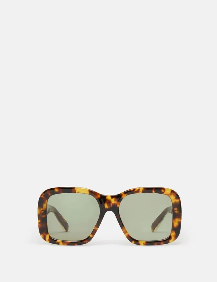 Women Stella McCartney Sunglasses Oversized Square Sunglasses Shiny Havana