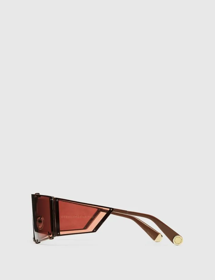 Women Stella McCartney Sunglasses Translucent Rectangle Sunglasses Translucent Brown Monochrome Women Stella McCartney Sunglasses Translucent Rectangle Sunglasses Translucent Brown Monochrome