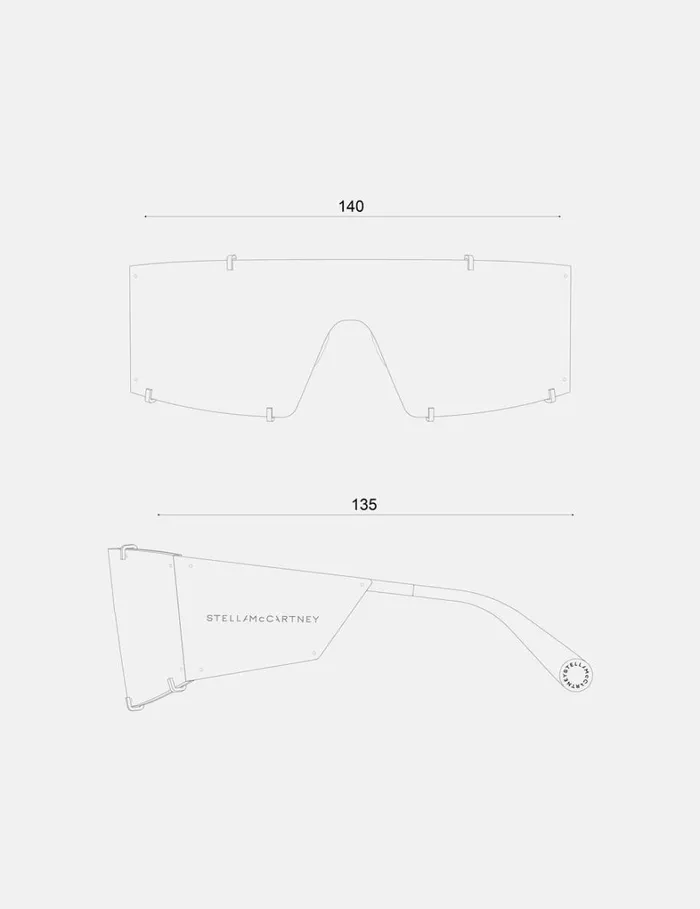 Women Stella McCartney Sunglasses Translucent Rectangle Sunglasses Translucent Brown Monochrome Women Stella McCartney Sunglasses Translucent Rectangle Sunglasses Translucent Brown Monochrome