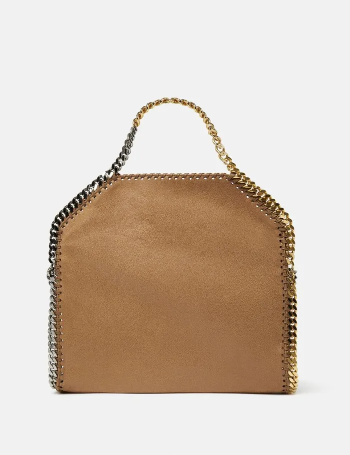 Women Stella McCartney TopHandle Bags Falabella FoldOver Tote Bag Pecan Brown Women Stella McCartney TopHandle Bags Falabella FoldOver Tote Bag Pecan Brown