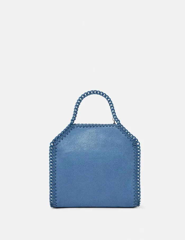Women Stella McCartney TopHandle Bags Falabella Tiny Enamel Tote Bag Sky Blue Women Stella McCartney TopHandle Bags Falabella Tiny Enamel Tote Bag Sky Blue