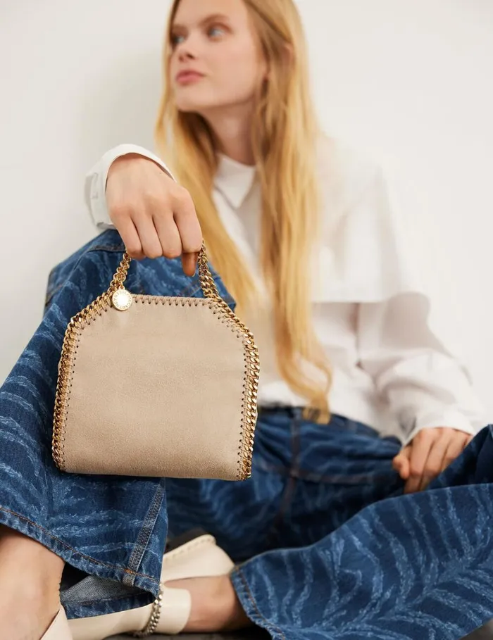 Women Stella McCartney TopHandle Bags Falabella Tiny Tote Bag Butter Cream Women Stella McCartney TopHandle Bags Falabella Tiny Tote Bag Butter Cream