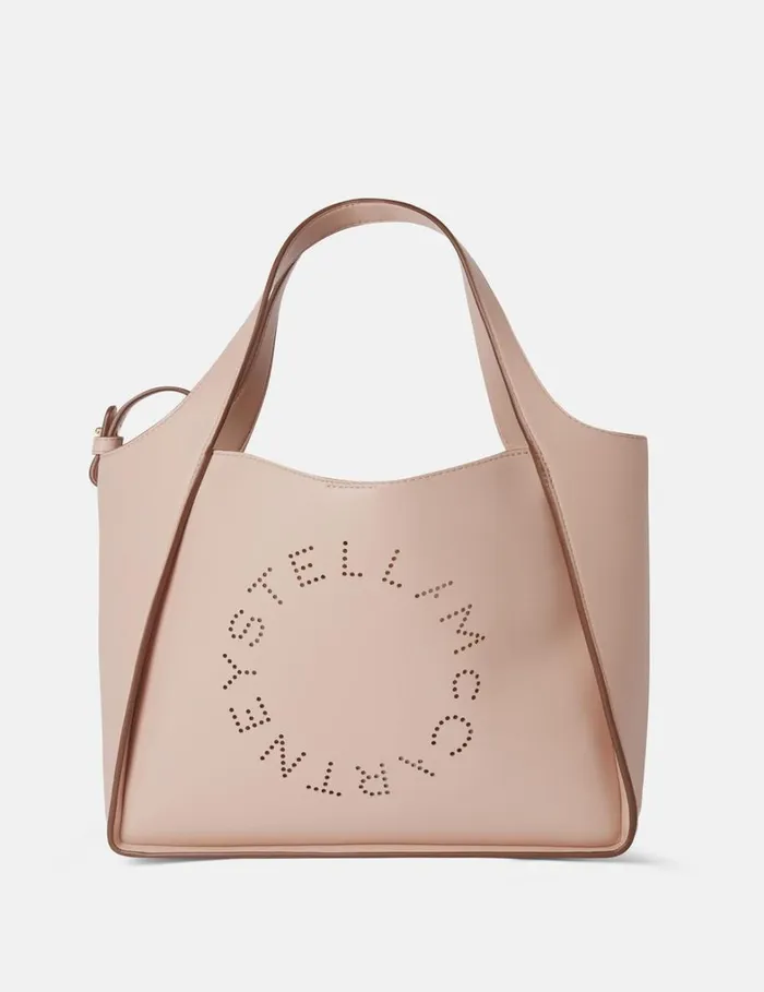 Women Stella McCartney TopHandle Bags Logo Crossbody Tote Bag Blush