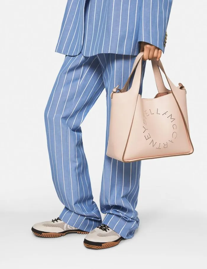 Women Stella McCartney TopHandle Bags Logo Crossbody Tote Bag Blush Women Stella McCartney TopHandle Bags Logo Crossbody Tote Bag Blush