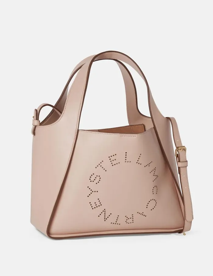 Women Stella McCartney TopHandle Bags Logo Crossbody Tote Bag Blush Women Stella McCartney TopHandle Bags Logo Crossbody Tote Bag Blush