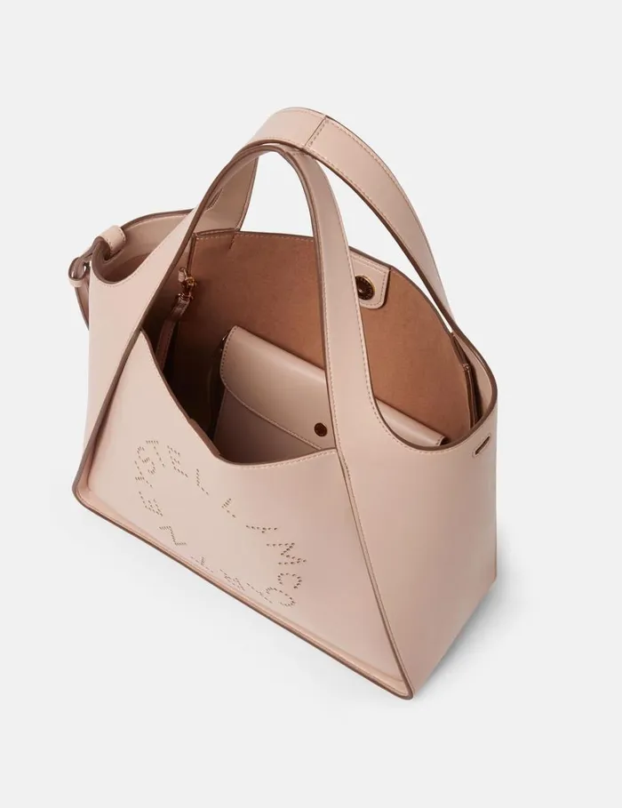 Women Stella McCartney TopHandle Bags Logo Crossbody Tote Bag Blush Women Stella McCartney TopHandle Bags Logo Crossbody Tote Bag Blush