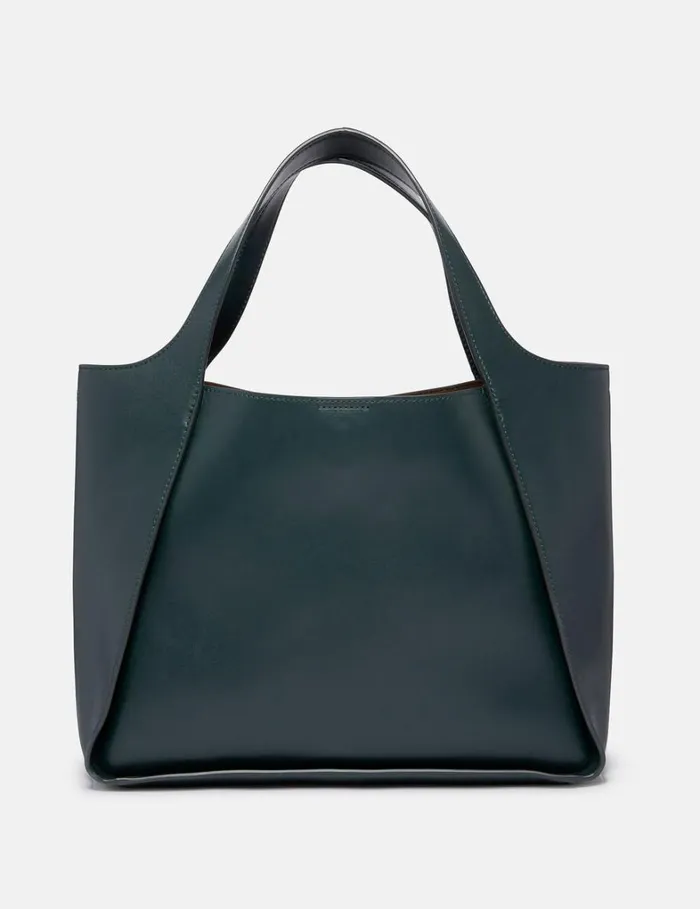 Women Stella McCartney TopHandle Bags Logo Crossbody Tote Bag Pine Green Women Stella McCartney TopHandle Bags Logo Crossbody Tote Bag Pine Green
