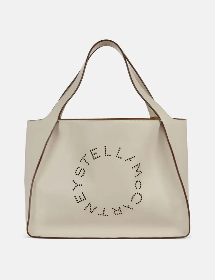 Women Stella McCartney TopHandle Bags Logo Tote Bag Pure White