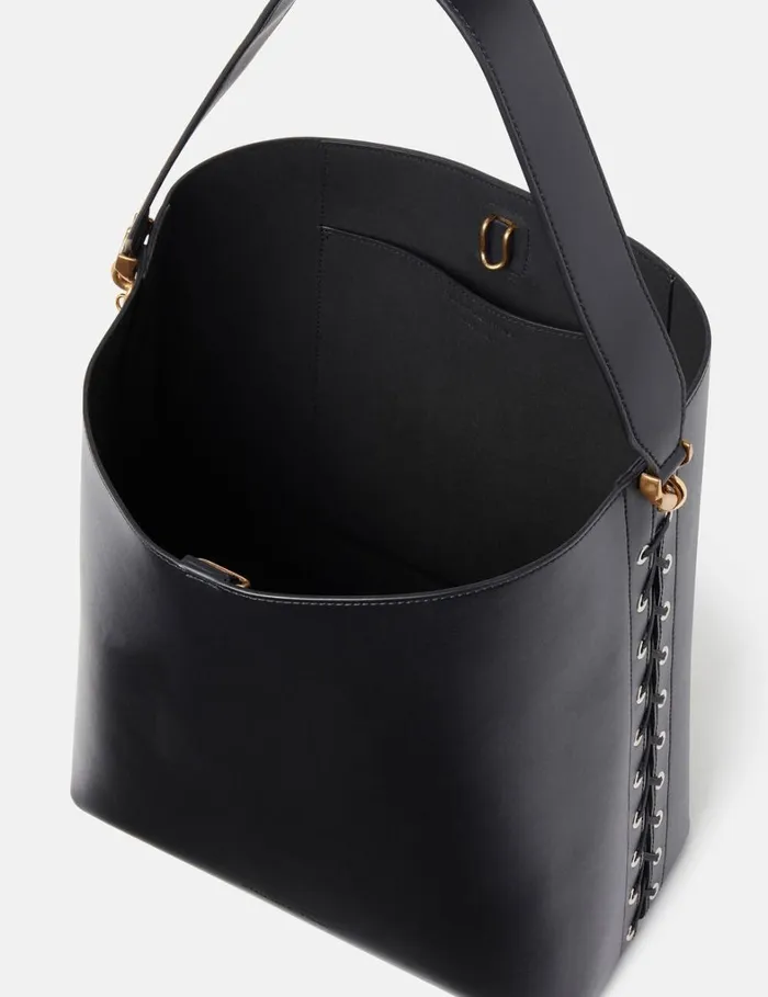 Women Stella McCartney Tote Bags Frayme Whipstitch Tote Bag Midnight Black Women Stella McCartney Tote Bags Frayme Whipstitch Tote Bag Midnight Black