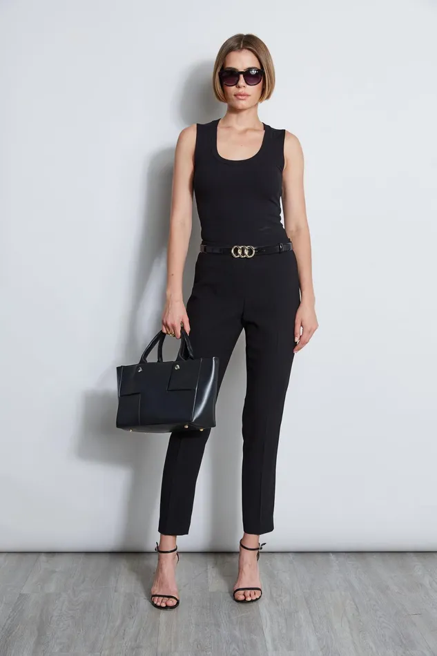 Women Suiting Elie Tahari Triple Link Belt Black