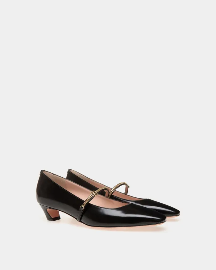 Women Sylt MaryJane Pump In Black Leather Bally Pumps