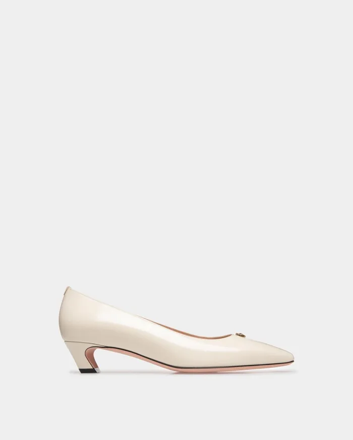 Women Sylt Pump In White Leather Bally Pumps
