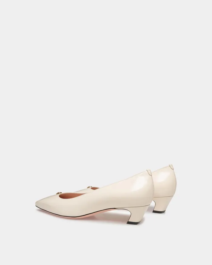 Women Sylt Pump In White Leather Bally Pumps