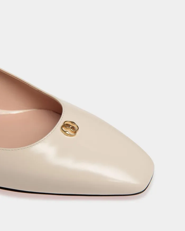 Women Sylt Pump In White Leather Bally Pumps