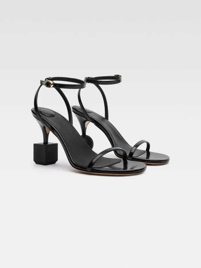 Women The Bisou Sandals Black JACQUEMUS Shoes Women The Bisou Sandals Black JACQUEMUS Shoes