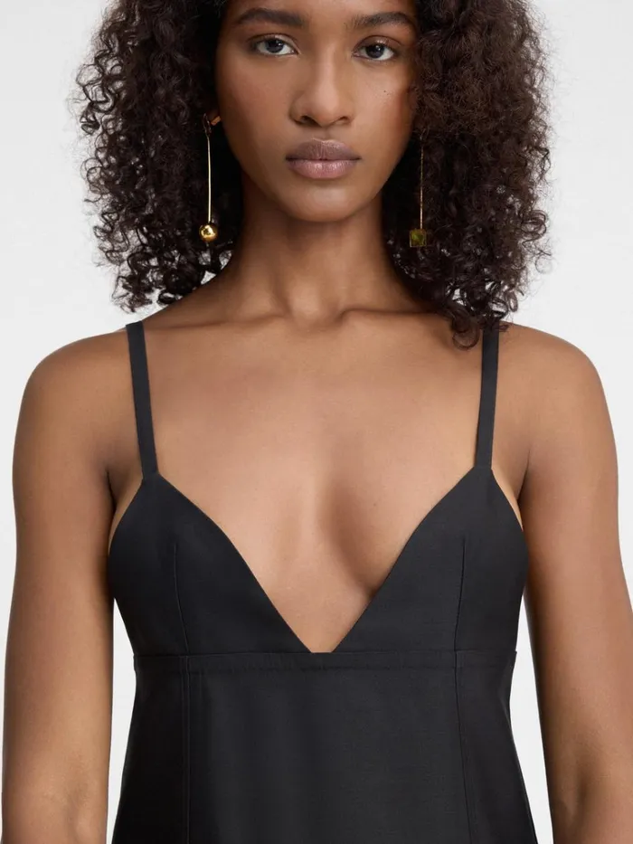 Women The Camison Dress Black JACQUEMUS Dresses and Skirts Women The Camison Dress Black JACQUEMUS Dresses and Skirts