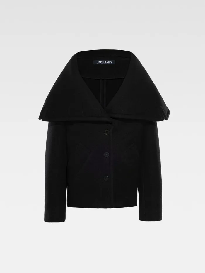 Women The Caruso Peacoat Black JACQUEMUS Coats and Jackets Women The Caruso Peacoat Black JACQUEMUS Coats and Jackets