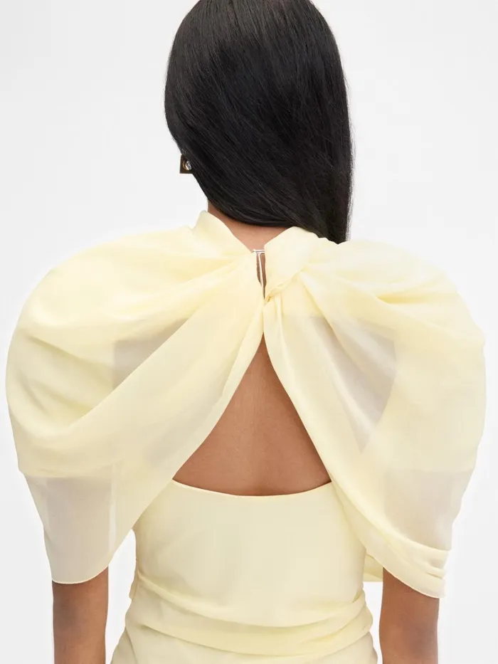 Women The Castagna Dress Pale Yellow 2 JACQUEMUS Dresses and Skirts Women The Castagna Dress Pale Yellow 2 JACQUEMUS Dresses and Skirts