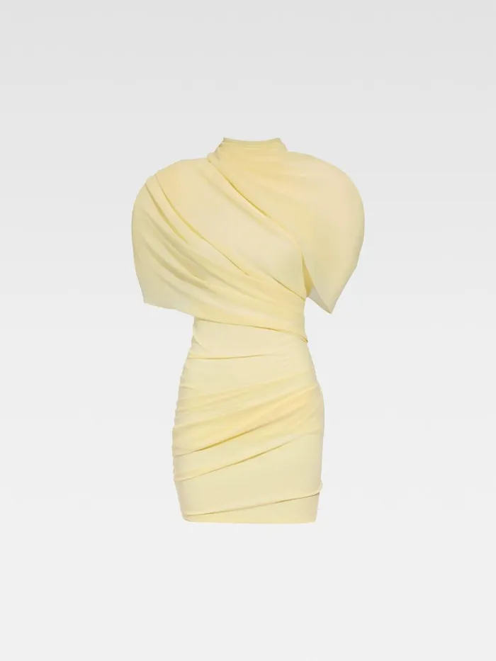 Women The Castagna Dress Pale Yellow 2 JACQUEMUS Dresses and Skirts Women The Castagna Dress Pale Yellow 2 JACQUEMUS Dresses and Skirts