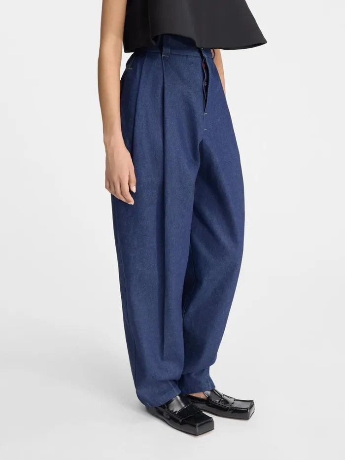 Women The Curzio DeNmes Denim Pants Navy JACQUEMUS Denim Women The Curzio DeNmes Denim Pants Navy JACQUEMUS Denim