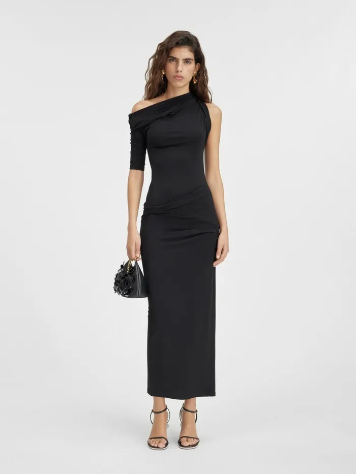 Women The Drapeado Dress Black JACQUEMUS Dresses and Skirts